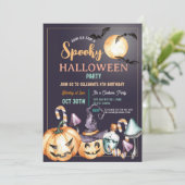 Halloween Spooky Party Pumpkins Verjaardag Kaart (Staand voorkant)