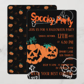 Halloween spooky party Uitnodiging (Voorkant / Achterkant)