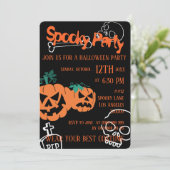 Halloween spooky party Uitnodiging (Staand voorkant)