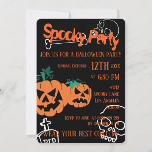 Halloween spooky party Uitnodiging