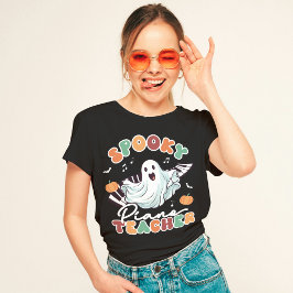 Halloween Spooky Piano Teacher Muziek T-shirt