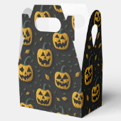 Halloween spooky pompoen cartoon donker contrast bedankdoosjes (Geopend)