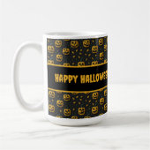Halloween spooky pompoen cartoon donker contrast koffiemok (Links)