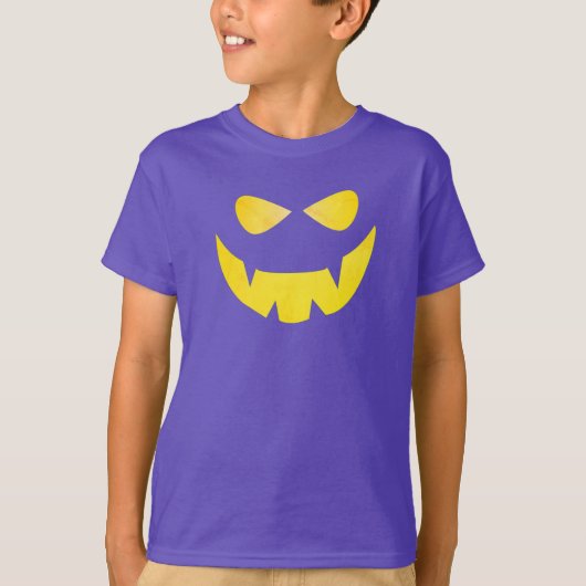 Halloween Spooky Pompoen Gezicht Kinder T-shirt (Voorkant)