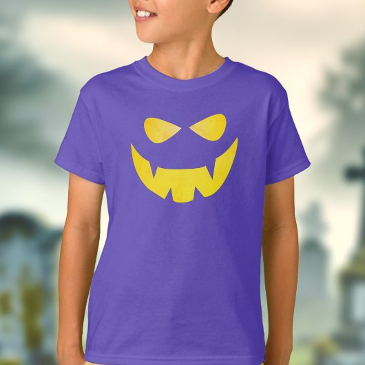 Halloween Spooky Pompoen Gezicht Kinder T-shirt