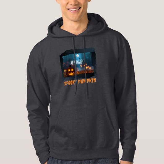 HALLOWEEN SPOOKY POMPOEN HOODIE (Voorkant)