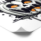 Halloween spooky pompoen ontwerp Trick or treat Poster (Hoek)