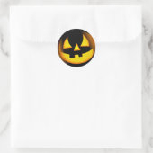 Halloween - Spooky Pompoen Ronde Sticker (Tas)