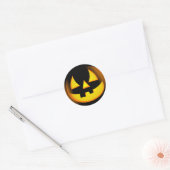 Halloween - Spooky Pompoen Ronde Sticker (Envelop)