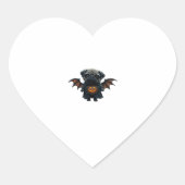 Halloween Spooky Pug Classic T-Shirt Hart Sticker (Voorkant)