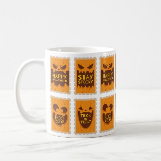  Halloween Spooky Pumpkin Boo Crew Retro Koffiemok (Links)