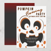 Halloween Spooky Pumpkin Carving Contest Party Kaart (Voorkant / Achterkant)