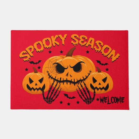 Halloween Spooky Pumpkin Deurmat (Voorkant)