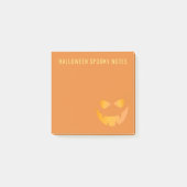 Halloween Spooky Pumpkin Face Oranje Post it Notes (Voorkant)