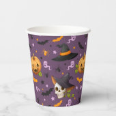 Halloween Spooky Pumpkin Ghost Creepy Spider Bat Papieren Bekers (Achterkant)