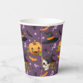 Halloween Spooky Pumpkin Ghost Creepy Spider Bat Papieren Bekers (Rechts)