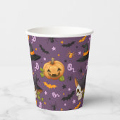 Halloween Spooky Pumpkin Ghost Creepy Spider Bat Papieren Bekers (Voorkant)