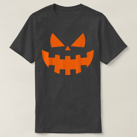 Halloween Spooky Pumpkin Jack O Lantern Face Funny T-shirt (Design voorkant)