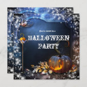 Halloween Spooky Pumpkin Magic Party Uitnodiging (Voorkant / Achterkant)