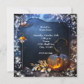 Halloween Spooky Pumpkin Magic Party Uitnodiging (Achterkant)