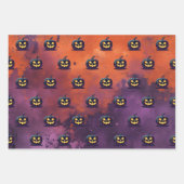 Halloween Spooky Pumpkin Pattern Inpakpapier Vel (Voorkant)