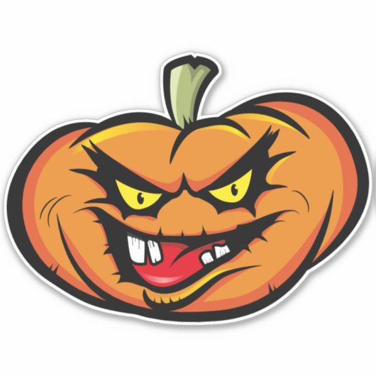 Halloween Spooky Pumpkin Sticker (Voorkant)