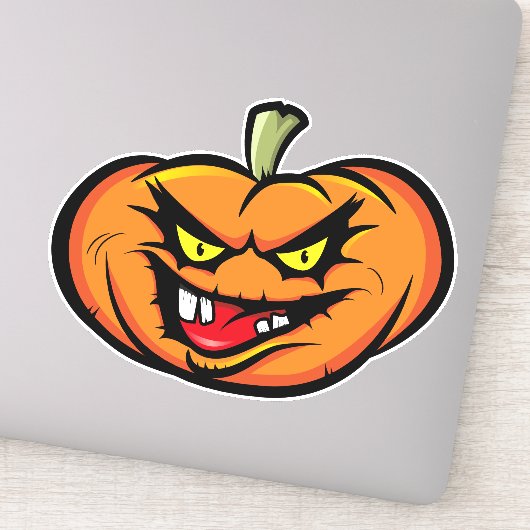 Halloween Spooky Pumpkin Sticker (Detail)