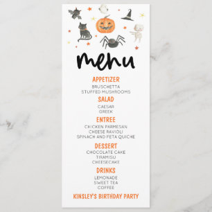 Halloween Spooky Pumpkin Verjaardagsfeestje Eten Menu