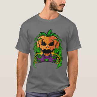 Halloween Spooky Pumpkin Video Games Gamer Jack O  T-shirt