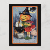  Halloween Spooky Pumpkin Witch Briefkaart (Voorkant)