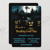 Halloween - Spooky Pumpkins Blue Moon Kaart (Voorkant / Achterkant)