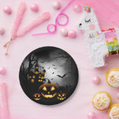 Halloween - Spooky Pumpkins Grey Moon - All Opt Papieren Bordje (Feest)