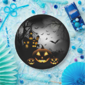 Halloween - Spooky Pumpkins Grey Moon - All Opt Papieren Bordje (Feest)