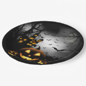 Halloween - Spooky Pumpkins Grey Moon - All Opt Papieren Bordje (Gekanteld)