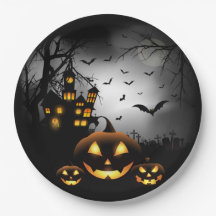 Halloween - Spooky Pumpkins Grey Moon - All Opt