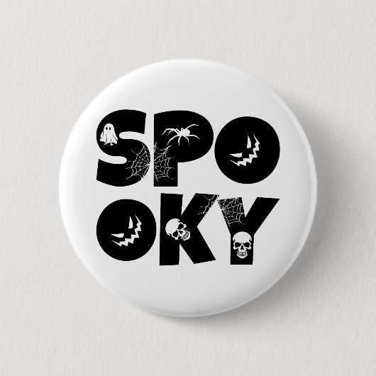 Halloween spooky  ronde button 5,7 cm (Voorkant)