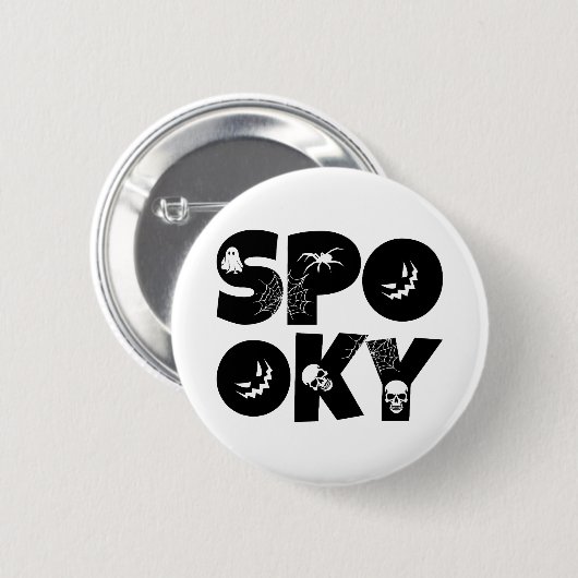 Halloween spooky ronde button 5,7 cm (Voorkant /achterkant)