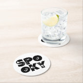 Halloween spooky  ronde kartonnen onderzetter (Insitu)