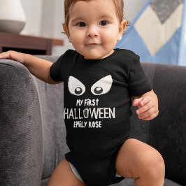 Halloween Spooky Scary Cute Ghost Eyes Baby Romper