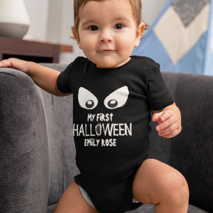 Halloween Spooky Scary Cute Ghost Eyes Baby Romper