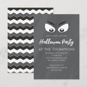 Halloween Spooky Scary Ghost Eyes Cute Fun Kaart