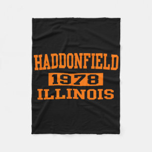 Halloween Spooky Scary Haddonfield Illinois Hallow Fleece Deken
