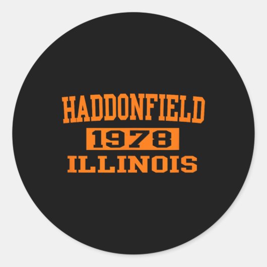 Halloween Spooky Scary Haddonfield Illinois Hallow Ronde Sticker (Voorkant)