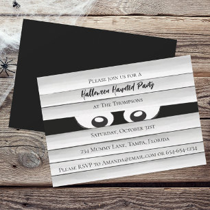 Halloween Spooky Scary Haunted Mummy Ghost Eyes Kaart