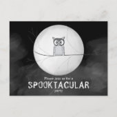 Halloween Spooky Scary Owl Whimsical Party Briefkaart (Voorkant)