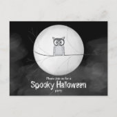 Halloween Spooky Scary Owl Whimsical Party Invitat Briefkaart (Voorkant)