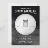 Halloween Spooky Scary Owl Whimsical Spooktacular Kaart (Voorkant)