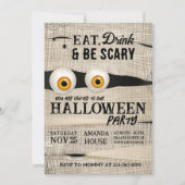 Halloween Spooky Scary Party Bewerkbaar Kaart (Voorkant)