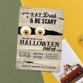 Halloween Spooky Scary Party Bewerkbaar Kaart