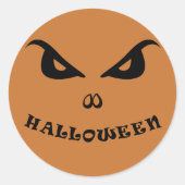 Halloween spooky scary ronde sticker (Voorkant)